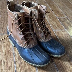 Llbean Men's Brown Duck Boots sz 9